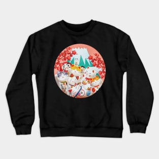 Maneki Neko Hanami Party Crewneck Sweatshirt